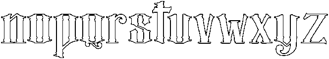 Outline otf (400) Font LOWERCASE