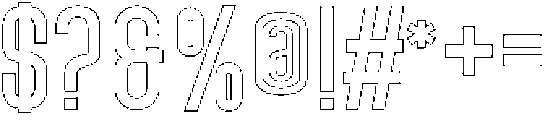 Outline otf (400) Font OTHER CHARS