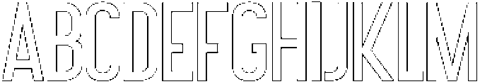 Outline otf (400) Font UPPERCASE