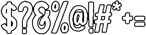 Outline otf (400) Font OTHER CHARS