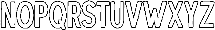 Outline otf (400) Font LOWERCASE