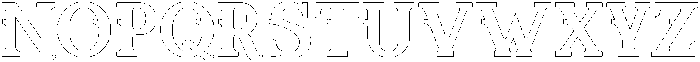 Outline otf (400) Font LOWERCASE