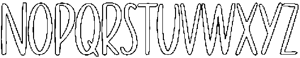 Outline otf (400) Font LOWERCASE