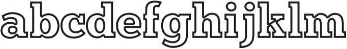 OutlineK Regular otf (400) Font LOWERCASE