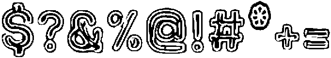 Outlined Cartoon Regular otf (400) Font OTHER CHARS