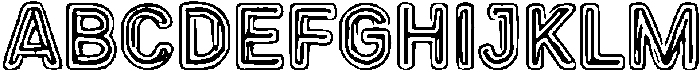 Outlined Cartoon Regular otf (400) Font UPPERCASE
