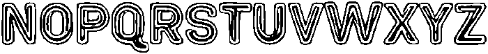 Outlined Cartoon Regular otf (400) Font UPPERCASE