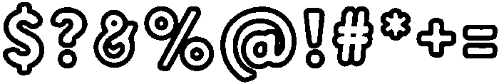 Outlined Regular otf (400) Font OTHER CHARS