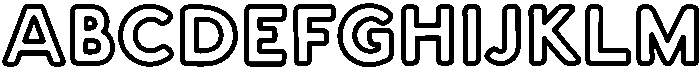Outlined Regular otf (400) Font UPPERCASE