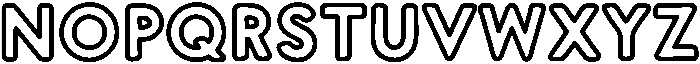 Outlined Regular otf (400) Font UPPERCASE