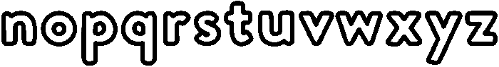 Outlined Regular otf (400) Font LOWERCASE