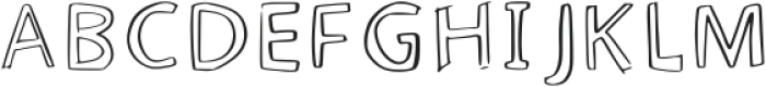 Outlines Only Regular otf (400) Font UPPERCASE