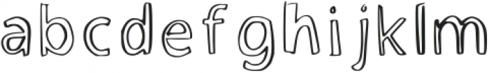 Outlines Only Regular otf (400) Font LOWERCASE