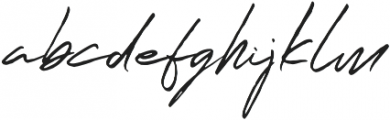 Outsmile Signature otf (400) Font LOWERCASE