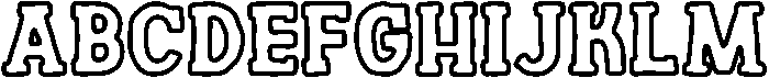 outline otf (400) Font UPPERCASE