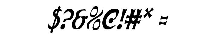 Oubliette Condensed Italic Font OTHER CHARS