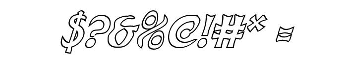 Oubliette Outline Italic Font OTHER CHARS