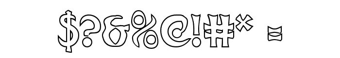 Oubliette Outline Font OTHER CHARS