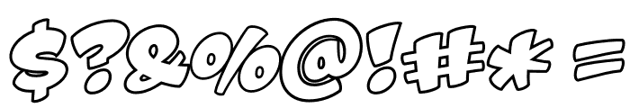 Oups-Outline Font OTHER CHARS