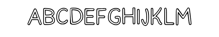 Outline Kids Regular Font UPPERCASE