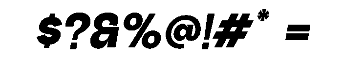 Outreque Black Slanted Font OTHER CHARS