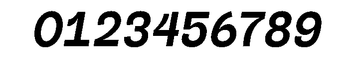 Outreque Bold Slanted Font OTHER CHARS