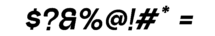 Outreque Bold Slanted Font OTHER CHARS