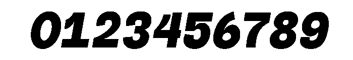 Outreque Extrablack Slanted Font OTHER CHARS