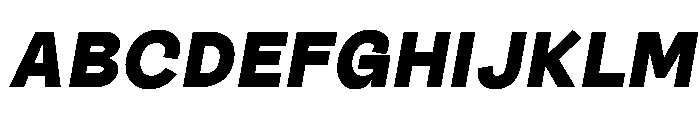 Outreque Extrablack Slanted Font UPPERCASE