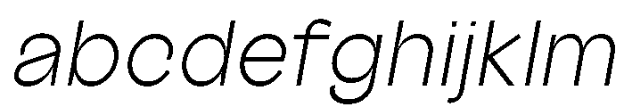 Outreque Extralight Slanted FONT