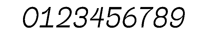 Outreque Light Slanted Font OTHER CHARS