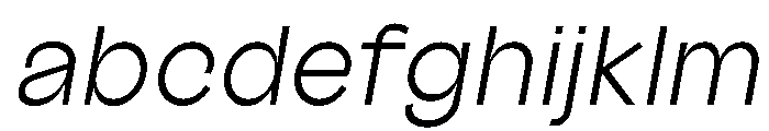 Outreque Light Slanted FONT