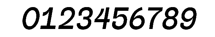 Outreque Medium Slanted Font OTHER CHARS