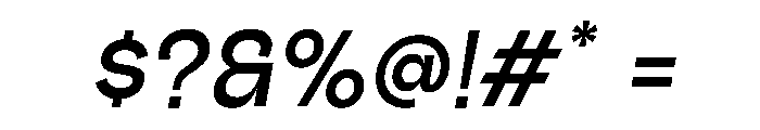Outreque Medium Slanted Font OTHER CHARS