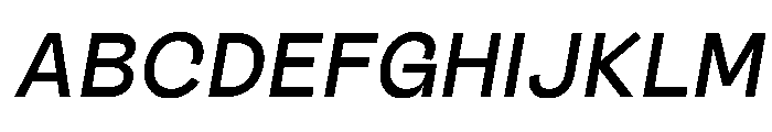 Outreque Medium Slanted Font UPPERCASE