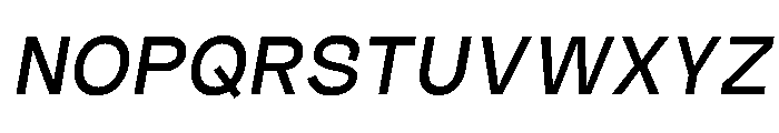 Outreque Medium Slanted Font UPPERCASE