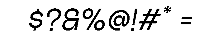 Outreque Slanted Font OTHER CHARS