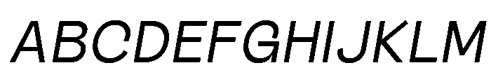 Outreque Slanted Font UPPERCASE
