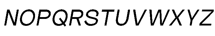 Outreque Slanted Font UPPERCASE