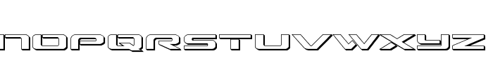 Outrider 3D Font LOWERCASE