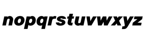 Ouhta Black Italic Font LOWERCASE