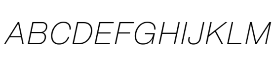 Ouhta Extra Light Italic Font UPPERCASE