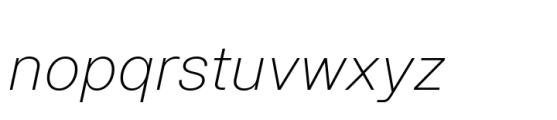 Ouhta Extra Light Italic Font LOWERCASE