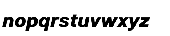 Ouhta Heavy Italic Font LOWERCASE