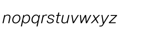 Ouhta Light Italic Font LOWERCASE