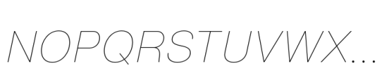 Ouhta Thin Italic Font UPPERCASE