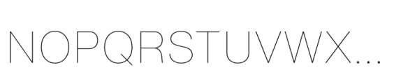 Ouhta Thin Font UPPERCASE