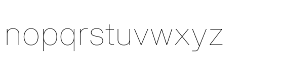 Ouhta Thin Font LOWERCASE