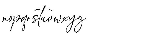 Outlined Font LOWERCASE