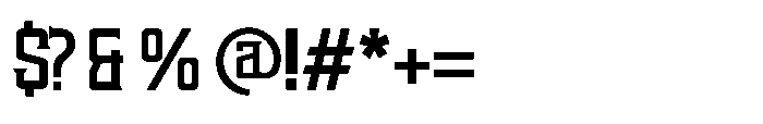 Outrider Regular Font OTHER CHARS